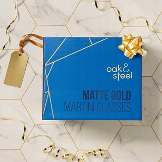 Kieliszki do martini stalowe złote 4 sztuki