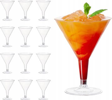 Kieliszki wielorazowe do martini 12 sztuk
