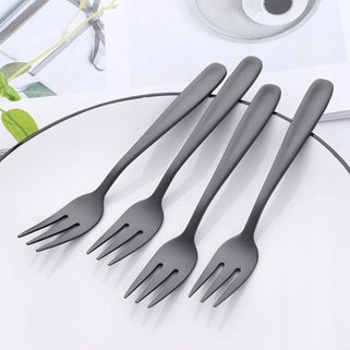 Czarne widelczyki 8 sztuk