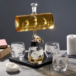 Karafka do whisky statek 1,5 l