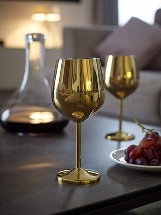 Kieliszek do wina stalowy złoty  500 ml Stalowy