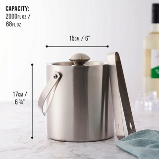 Wiaderko na lód ze szczypcami