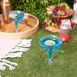 Kieliszki złote do martini 12 szt wielorazowe