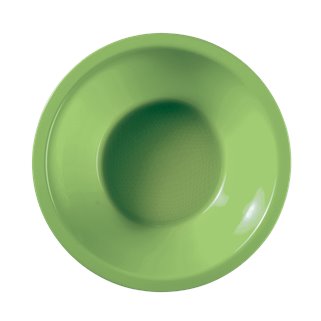 Talerz zielony plastikowy 25 szt Głęboki