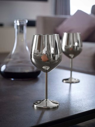 Kieliszek do wina stalowy srebrny 500 ml