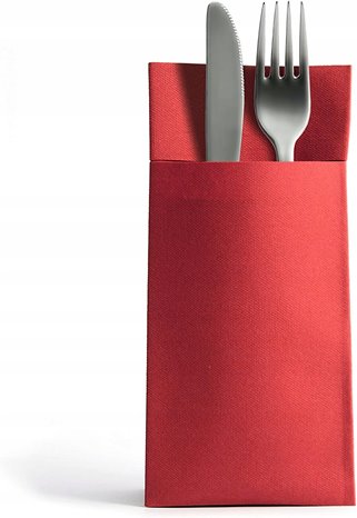 Kieszonki na sztućce czerwone 12 szt