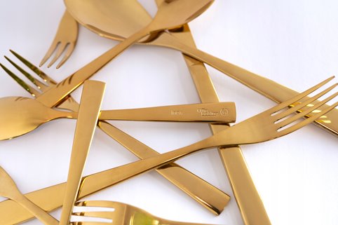 Łyżeczki Otto Koning złote 6 sztuk