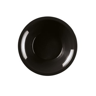 Czarny talerz plastikowy Głęboki ZMYWARKA