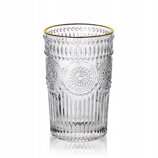 Szklanka 350 ml ze złotym rantem