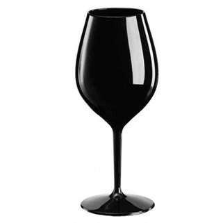 Kieliszek plastikowy do wina czarny z Tworzywa