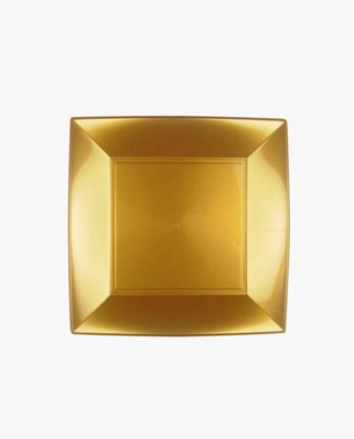 Złoty talerz OBIADOW kwadratowy mikrofala zmywarka