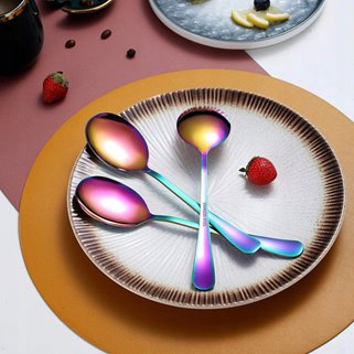 Sztućce do serwowania opalizujące 6 sztuk