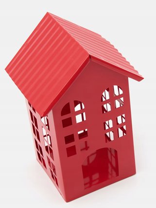 Domek czerwony metalowy