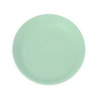 Talerz zielony Pastel Green – wielorazowy Tworzywo