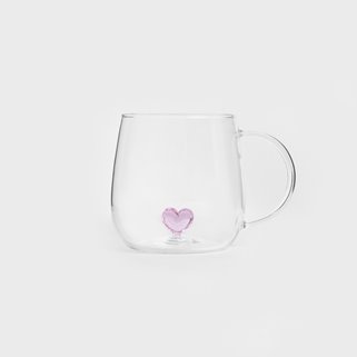 Szklanka do napojów Homla 400 ml z serduszkiem z sercem walentynki prezent