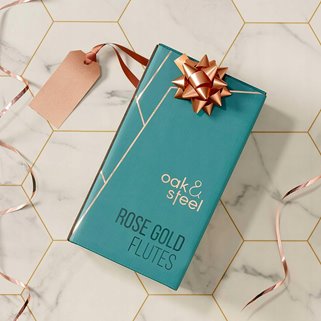 Stalowe kieliszki do szampana Różowe złoto 4 szt