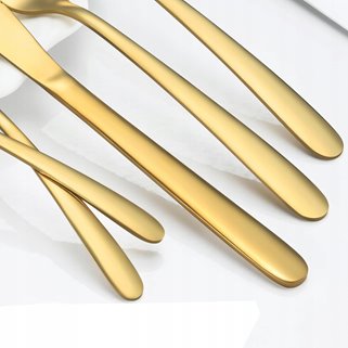 Złote Sztućce zestaw dla 12 osób 60 el