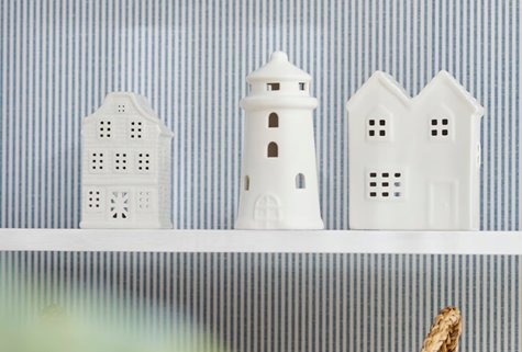 Domek dekoracyjny biały 13 cm