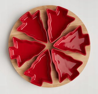 Półmisek czerwony świąteczny