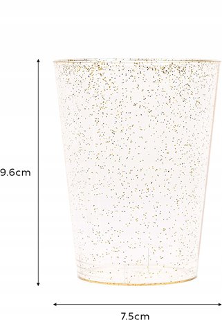 Kubki wielorazowe złote 10 szt