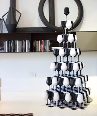 Kieliszki do wina czarne Plastikowe do zmywarki 6