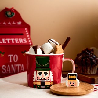 Kubek Homla z wieczkiem na prezent 340 ml dziadek do orzechów