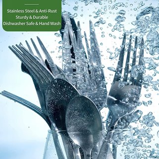 Sztućce czarne 36 el/ 6 os