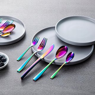 Opalizujące sztućce 30 el/ 6 os