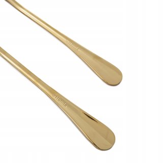 Zestaw złotych sztućców do sałat 2 sztuki