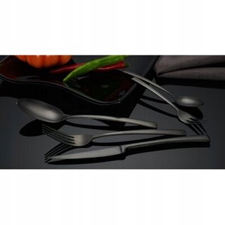 Czarne sztućce Echtwerk 30 el/ 6 os