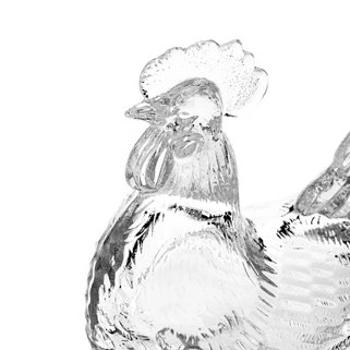 Pojemnik wielkanocny szklany kogut 16x10x21cm