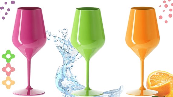 Kieliszek Zielony plastikowy wielorazowy zmywarka