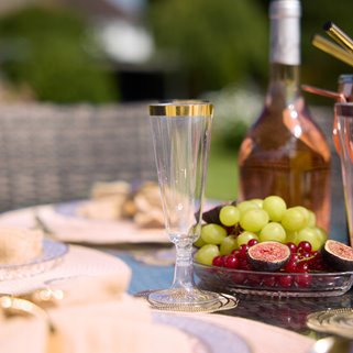 Kieliszki do szampana złote wielorazowe 10 szt