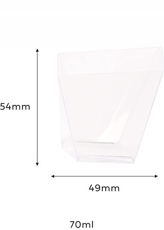 Wielorazowe kubeczki deserowe 10 sztuk trapezowe