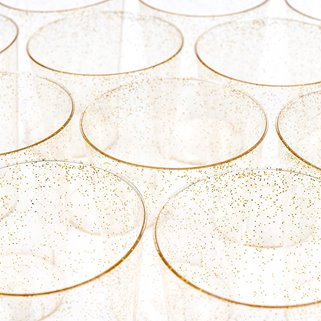 Kubki wielorazowe złote 10 szt