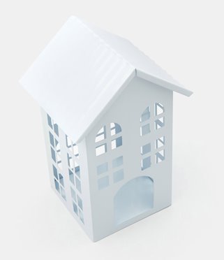 Domek biały metalowy