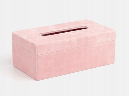 Różowy Chustecznik pojemnik pudełko na chusteczki róż
