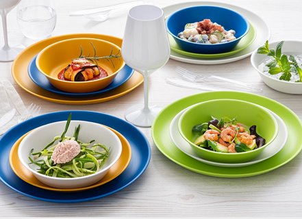 Talerze złote plastikowe ZMYWARKA 10 szt Trwałe