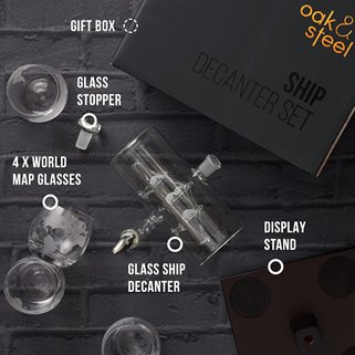 Karafka do whisky statek 1,5 l