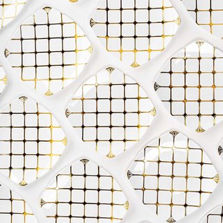 Plastikowe talerze wielorazowe złote 5 szt. DUŻE obiadowe 25 cm