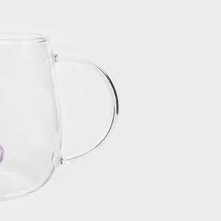 Szklanka do napojów Homla 400 ml z serduszkiem z sercem walentynki prezent