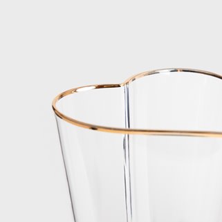 Kieliszek do wina Homla serce ze złota obwódką 300ml elegancki śliczny