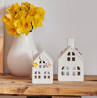 Domek ceramiczny na tealight 12 cm