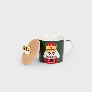 Kubek Homla zielony dziadek do orzechów święta 340 ml śliczny prezent