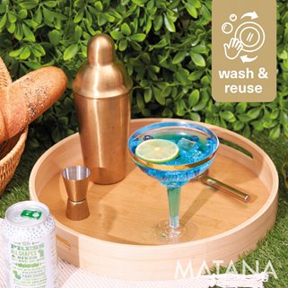 Kieliszki złote do martini 12 szt wielorazowe