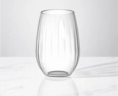 Szklanka ryflowana z tworzywa HoReCa premium