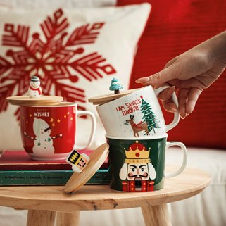 Kubek Homla zielony dziadek do orzechów święta 340 ml śliczny prezent