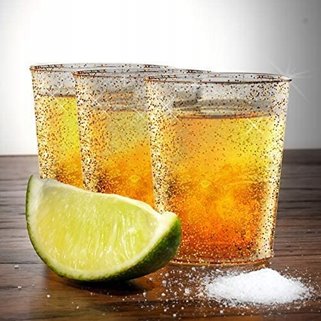 Kubki wielorazowe złote 10 szt