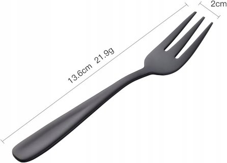 Czarne widelczyki 8 sztuk