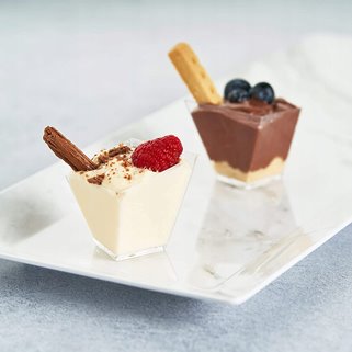 Wielorazowe kubeczki deserowe 10 sztuk trapezowe